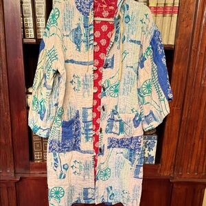Hooded beach jacket.  Kantha. New.  Super cute